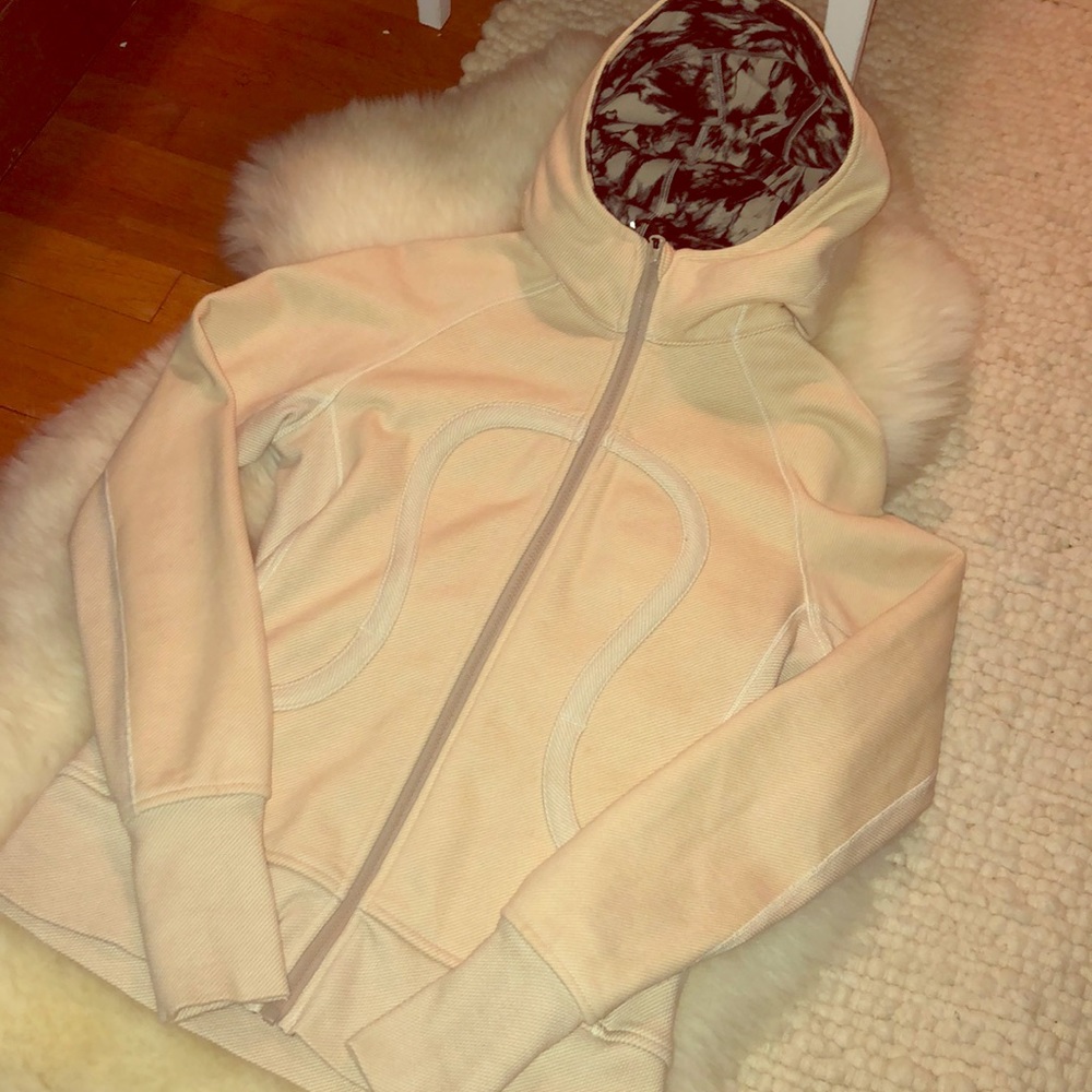 Lululemon Zip Hoody Cream Colored Size 6
